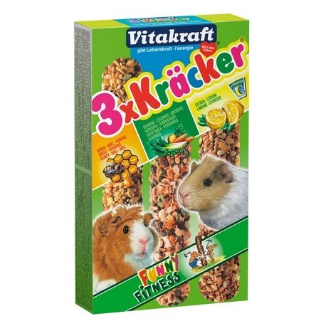 Vitakraft Kracker 3szt Świnka morska Mix - Miód/Warzywa/Cytryna 168g [25226]