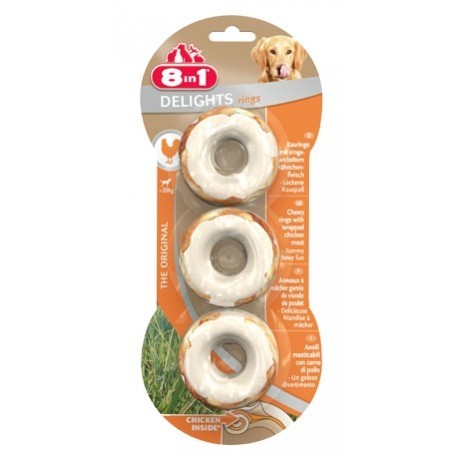 8in1 Delights Bones Rings - Kosteczki ringi do żucia 3szt