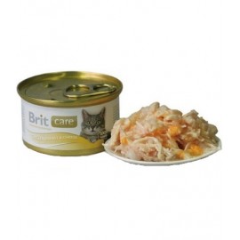Brit Care Cat Chicken Breasts & Cheese - Pierś Kurczaka i Ser puszka 80g