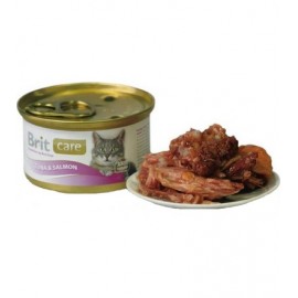 Brit Care Cat Tuna & Salmon - Tuńczyk i Łosoś puszka 80g