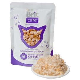 Brit Care Cat Pouch Chicken & Cheese Kitten - Kurczak i Ser saszetka 80g