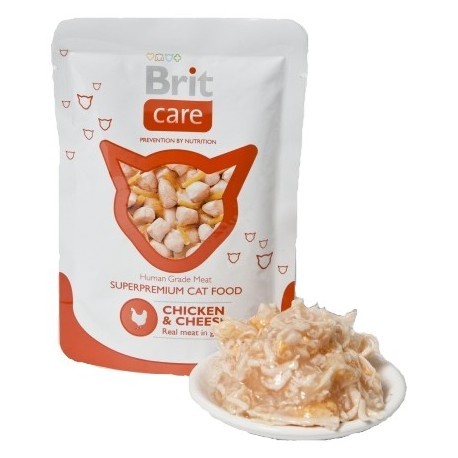 Brit Care Cat Pouch Chicken & Cheese - Kurczak i Ser saszetka 80g