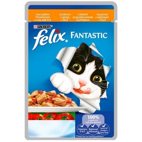 Felix Fantastic Kurczak z pomidorem w galaretce saszetka 100g