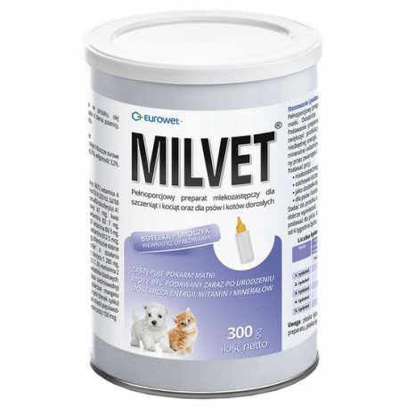 Milvet Preparat mlekozastępczy dla szczeniąt i kociąt 300g