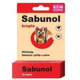 Sabunol Krople przeciw pchłom i kleszczom dla yorków 0,7ml