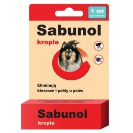 Sabunol Krople przeciw pchłom i kleszczom dla psa 1ml