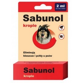 Sabunol Krople przeciw pchłom i kleszczom dla psa 2ml