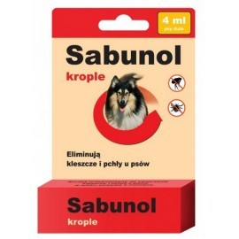 Sabunol Krople przeciw pchłom i kleszczom dla psa 4ml