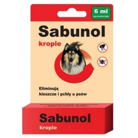 Sabunol Krople przeciw pchłom i kleszczom dla psa 6ml