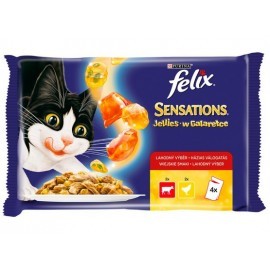 Felix Sensations Mięso saszetki 4x100g