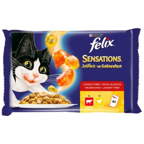 Felix Sensations Mięso saszetki 4x100g