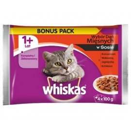 Whiskas Mięsne Dania sos saszetki 4x100g