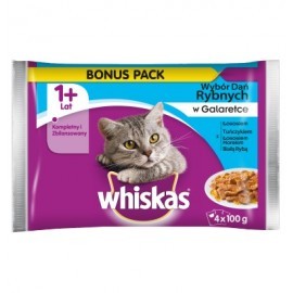 Whiskas Rybne Dania w galaretce saszetki 4x100g
