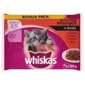 Whiskas Junior Mięsne Dania w sosie saszetki 4x100g
