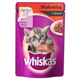 Whiskas Junior Wołowina w sosie saszetka 100g