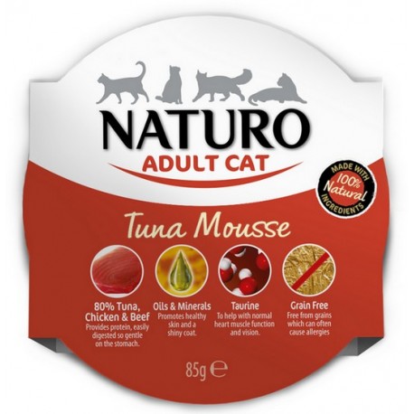 Naturo Kot Adult Tuńczyk Grain Free tacka 85g