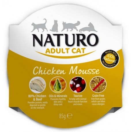 Naturo Kot Adult Kurczak Grain Free tacka 85g