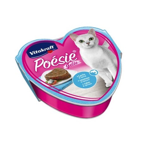 Vitakraft Poesie galaretka łosoś i szpinak tacka 85g