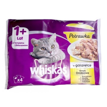 Whiskas Drobiowa Potrawka w galaretce saszetki 4x85g