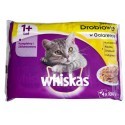 Whiskas Drobiowe Dania w galaretce saszetki 4x100g 3+1 gratis