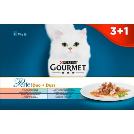 Gourmet Perle Duet Morski saszetki 3+1 gratis 4x85g