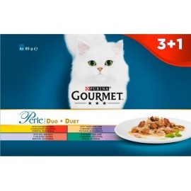 Gourmet Perle Duet Mięsny saszetki 3+1 gratis 4x85g