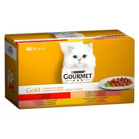 Gourmet Gold Mix - cztery smaki w sosie - puszka 4x85g