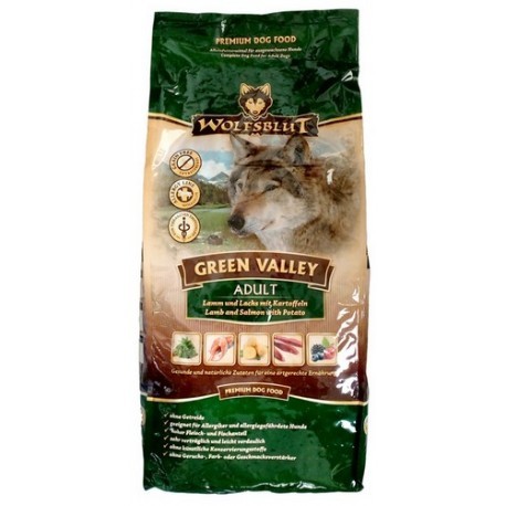 Wolfsblut Dog Green Valley jagnię, łosoś i ziemniaki 2kg