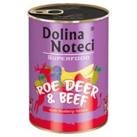 Dolina Noteci Premium Superfood Pies Sarna i wołowina puszka 400g