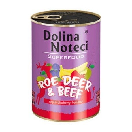 Dolina Noteci Premium Superfood Pies Sarna i wołowina puszka 400g
