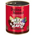 Dolina Noteci Premium Superfood Pies Wołowina i serca gęsi puszka 800g