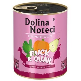 Dolina Noteci Premium Superfood Pies Kaczka i przepiórka puszka 800g