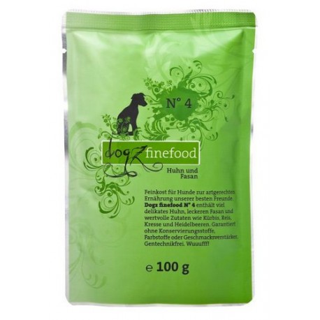 Dogz Finefood N.04 Kurczak i bażant saszetka 100g