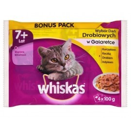 Whiskas Senior drób w galaretce saszetki 4x100g
