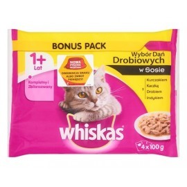 Whiskas Drobiowe Dania sos saszetki 4x100g
