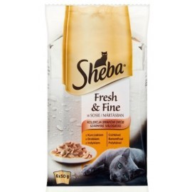 Sheba Fresh & Fine Mini Drobiowe Dania w sosie 6x50g