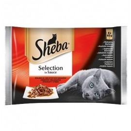Sheba Selection Mięsne dania w sosie - saszetki 4x85g 3+1 gratis