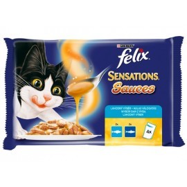 Felix Sensations Sauce Surprise Łosoś morski / Sardynki w sosie saszetki 4x100g