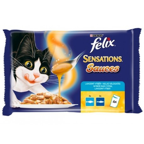 Felix Sensations Sauce Surprise Łosoś morski / Sardynki w sosie saszetki 4x100g