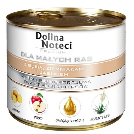 Dolina Noteci Premium Pies Mały Gęś, ziemniaki i jabłko puszka 185g