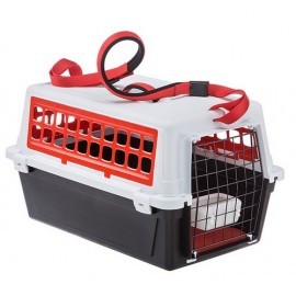 Ferplast Atlas 10 Trendy Plus - transporter czarny/biały/czerwony [73027199]
