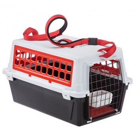 Ferplast Atlas 10 Trendy Plus - transporter czarny/biały/czerwony [73027199]