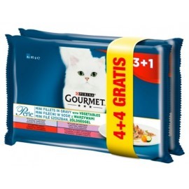 Gourmet Perle Sos Mini Fileciki z warzywami 4+4 gratis saszetki 8x85g