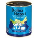 Dolina Noteci Premium Superfood Pies Cielęcina i jagnięcina puszka 800g