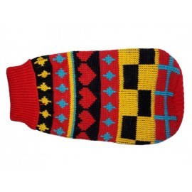 Doggy Fashion Golf 25cm/8" czerwony ze wzorem