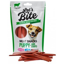 Let's Bite Meat Snacks Puppy Lamb Stripes 80g