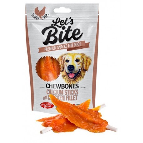 Let's Bite Chewbones Calcium Sticks with Chicken 80g
