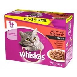 Whiskas Mięsne Dania sos saszetki 12x100g