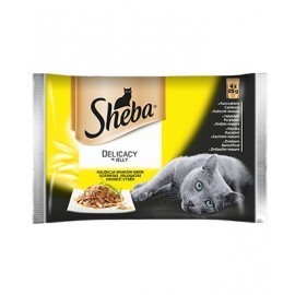Sheba Delicacy Drób Galaretka 4x85g 3+1 gratis