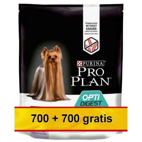 Purina Pro Plan Adult Small & Mini OptiDigest Grain Free Turkey 1,4kg (700+700g gratis)